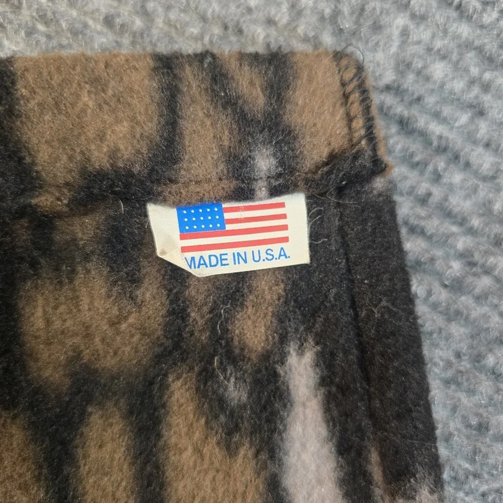 Vintage Arctic Fleece Menra Mills Camo Hunting Hood Neck Gaiter USA Made